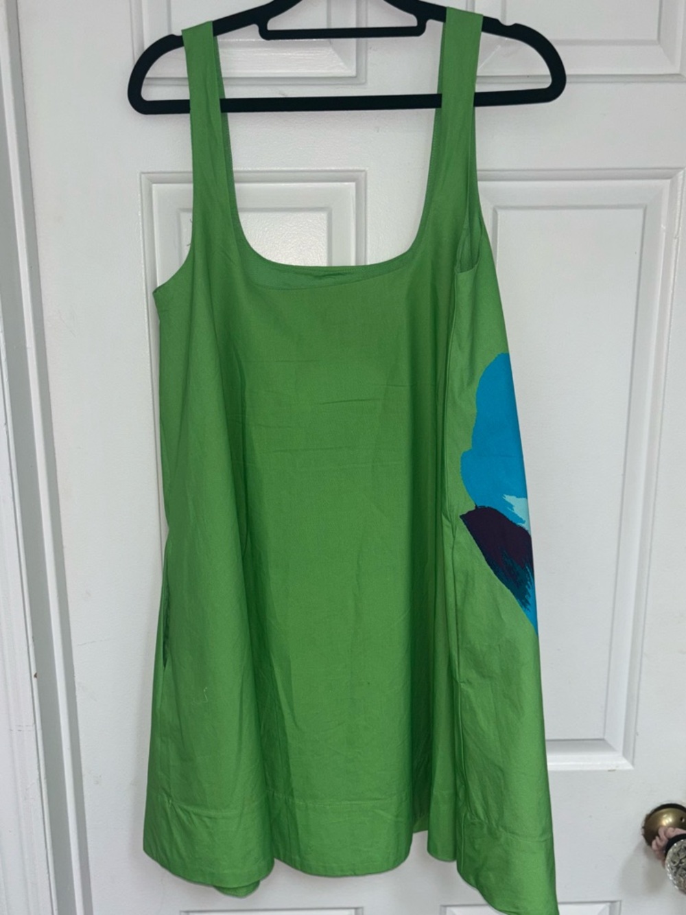 NWT  retail $148 size S #AnthropologieMaeve Keiko vibrant green Mini dress. - Picture 5 of 6